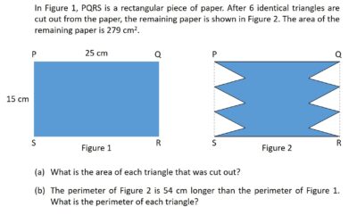 2020 PSLE Mathematics 5-Mark Mensuration Question